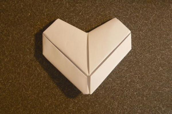 folded paper heart